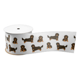 Ruban En Satin Dachshund aux cheveux longs