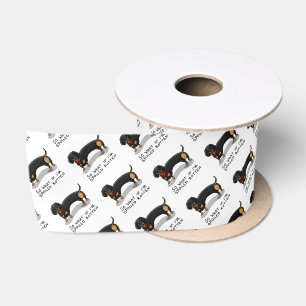 Ruban En Satin Dachshund pourri (S noir & tan) mignon chien