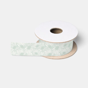 Ruban En Satin Daisy Blooms - Sauge Éteinte
