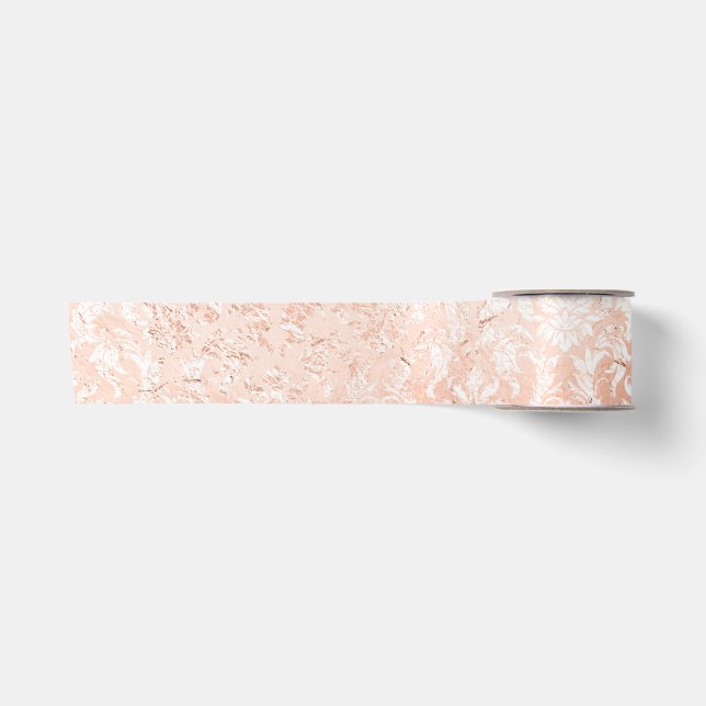 Ruban En Satin Damassé or rose (Devant)