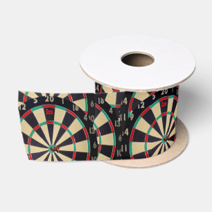 Ruban En Satin Dartboards Bullseye Motif,