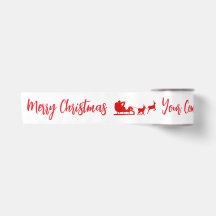 Ruban en satin de Noël personnalisé Joyeux