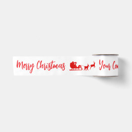 Ruban en satin de Noël personnalisé Joyeux