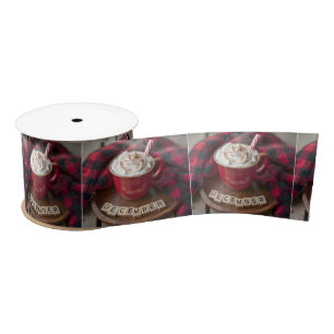 Ruban En Satin Décembre Chocolat Chaud Avec Couverture Plaid