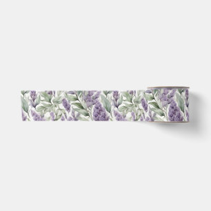 Ruban En Satin Découpage floral Lilac et Sage