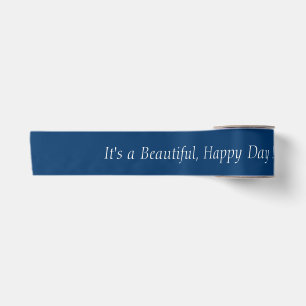 Ruban En Satin Deep Blue 003366 - Message personnalisé ou blanc