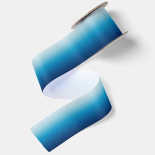 Ruban En Satin Dégradé de ciel lumineux et de bleu océan
