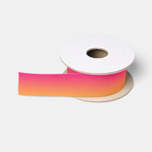 Ruban En Satin dégradé rose et orange