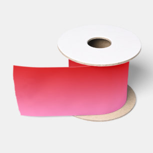 Ruban En Satin Dégradé Rose Rouge Ombré #1 large