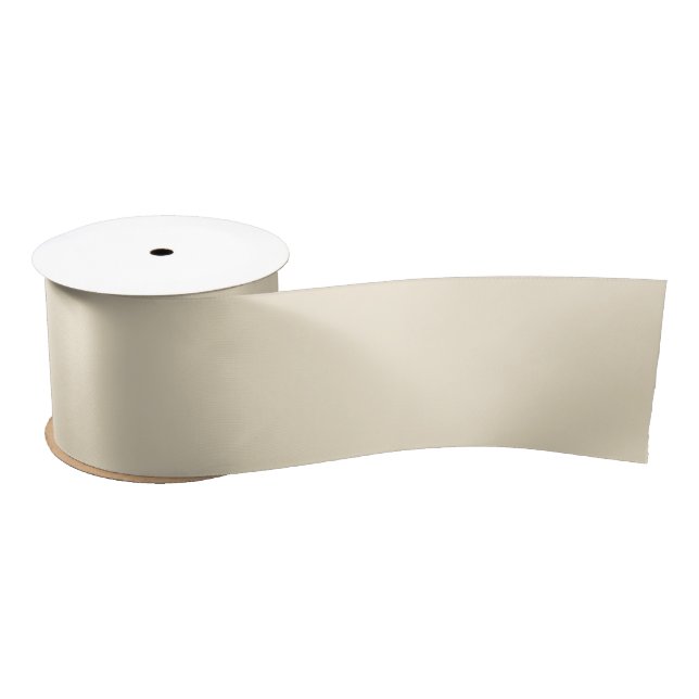 Ruban En Satin Délicate couleur crème beige solide (Bobine)