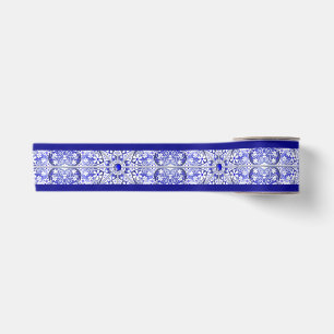 Ruban En Satin Dentelle en céramique Bleu de Grèce