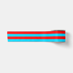 Ruban En Satin Design de bandes rouges et bleues