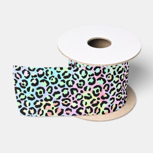 Ruban En Satin Design Iridescendant Leopard Series 5