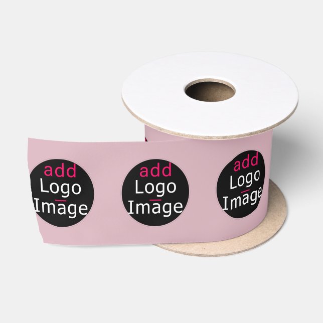 Ruban En Satin Design Promotionnel Personnalisable Dusty Rose ros (Bobine)