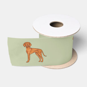 Ruban En Satin Dessin de chien pointer mignon Vizsla hongrois Ver