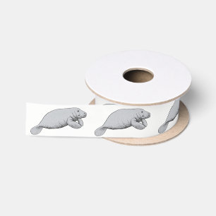 Ruban En Satin Dessin Vintage de Lamantin