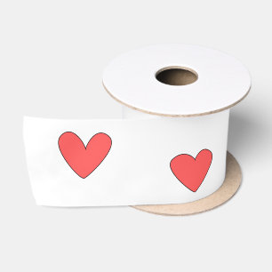 Ruban En Satin Dessins de coeur mignons