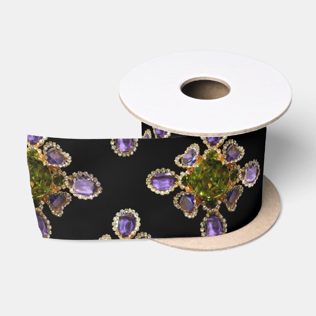 Ruban En Satin Diamants d'améthyste violet Emeralds bijoux (Bobine)