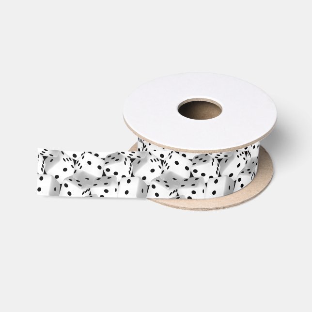 Ruban En Satin Dice chanceux (Bobine)