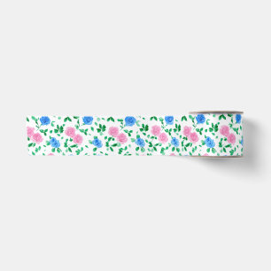 Ruban En Satin Ditsy Preppy Grand Printemps Rose millénaire