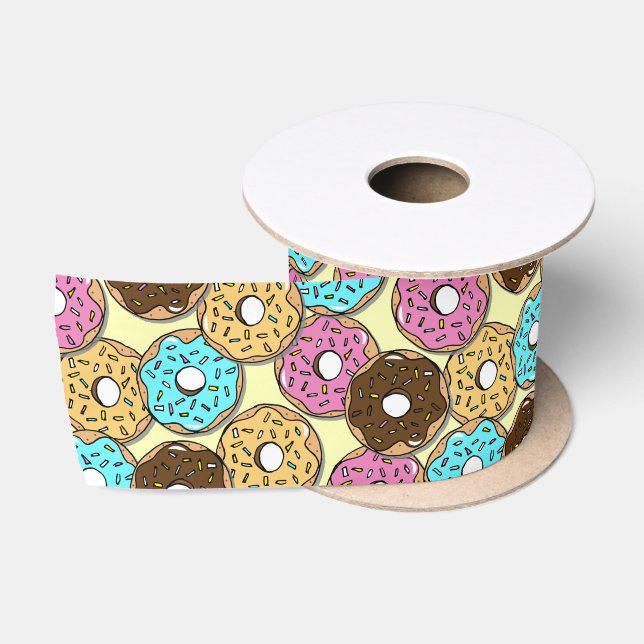 Ruban En Satin Donuts Motif Anniversaire de enfant Cake (Bobine)