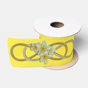 Ruban En Satin Double Infinity BiColor Frangipani + votre backgr.