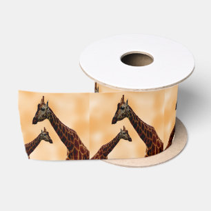 Ruban En Satin Double problème de girafe,