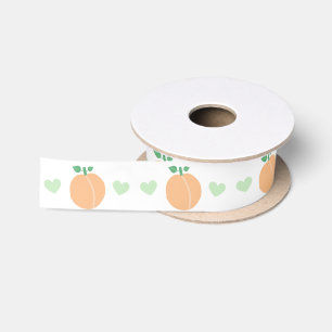 Ruban En Satin Douce Baby Shower Élégante Pêche