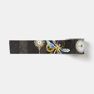 Ruban En Satin Dragonflies de Steampunk sur arrière - plan rayé