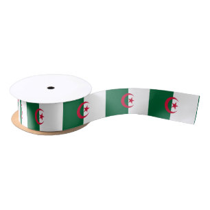 Ruban En Satin Drapeau algérien patriotique