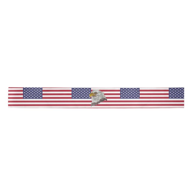 Ruban En Satin Drapeau américain (Devant)