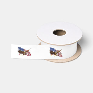 Ruban En Satin Drapeau américain et aigle