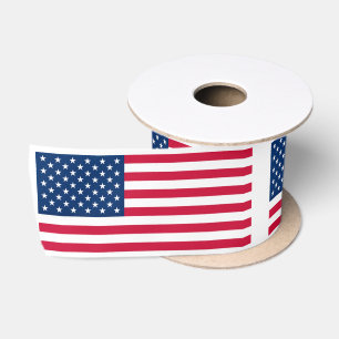 Ruban En Satin Drapeau américain - États-Unis d'Amérique - Pat