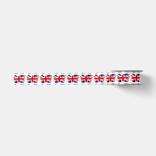 Ruban En Satin Drapeau Anglais Union Jack Avec Grunge