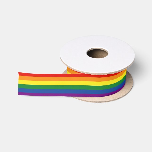 Ruban En Satin Drapeau arc-en-ciel gay pride (Bobine)