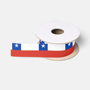 Ruban En Satin Drapeau chilien patriotique