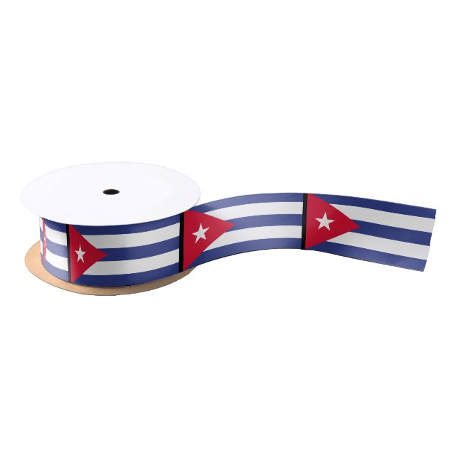 Ruban En Satin Drapeau classique de Cuba (Bobine)