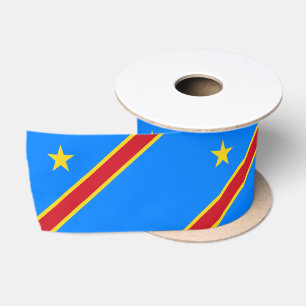 Ruban En Satin Drapeau Congo Kinshasa