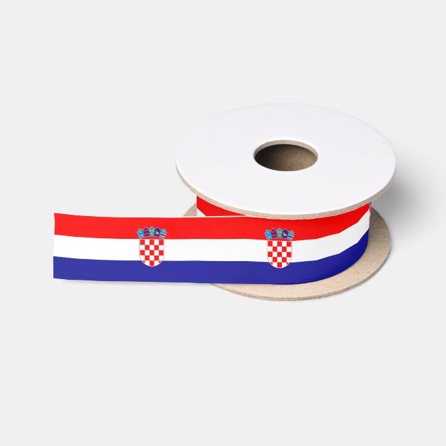 Ruban En Satin Drapeau Croatie (Bobine)