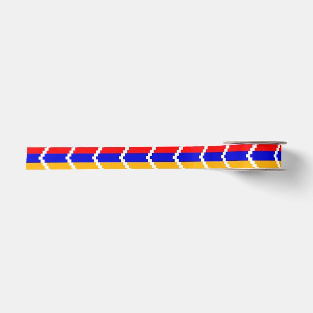 Ruban En Satin Drapeau d'Artsakh (Haut-Karabagh) (Devant)