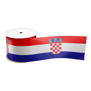 Ruban En Satin Drapeau de Croatie