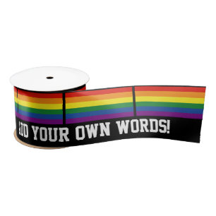 Ruban En Satin Drapeau de gay pride