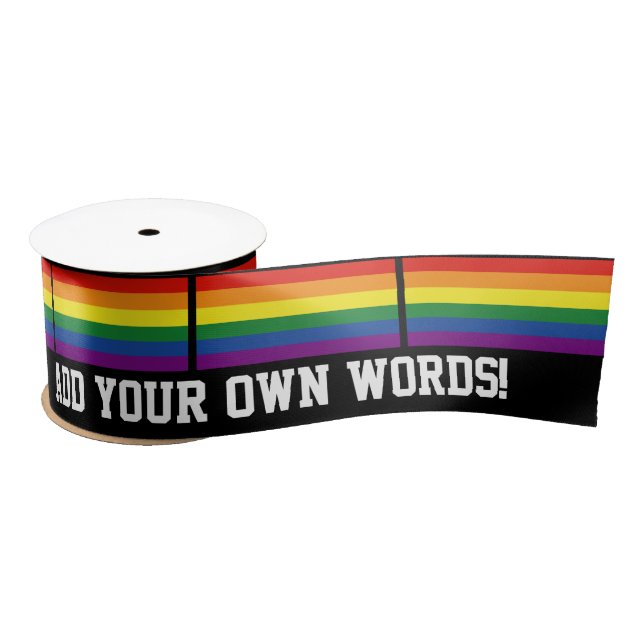 Ruban En Satin Drapeau de gay pride (Bobine)