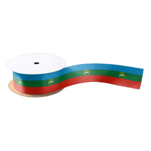 Ruban En Satin Drapeau de Karachay Cherkessie