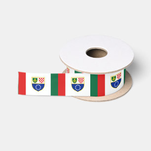 Ruban En Satin Drapeau de la Fédération de Bosnie-Herzégovine