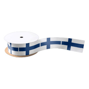 Ruban En Satin Drapeau de la Finlande