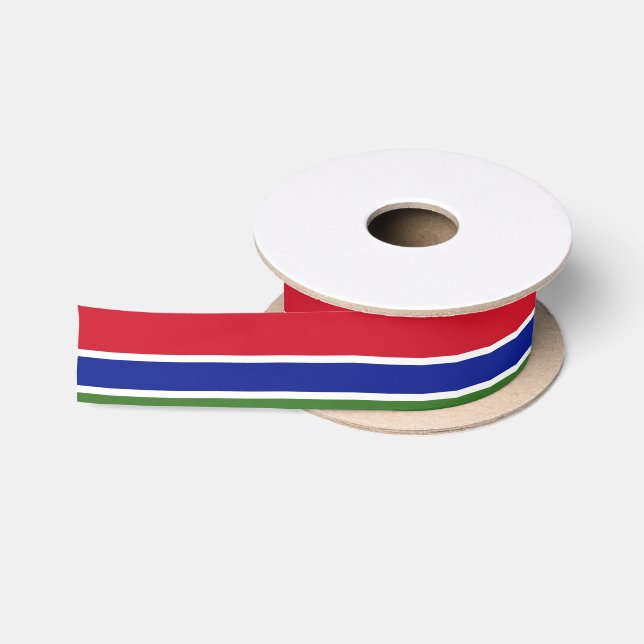 Ruban En Satin Drapeau de la Gambie (Bobine)