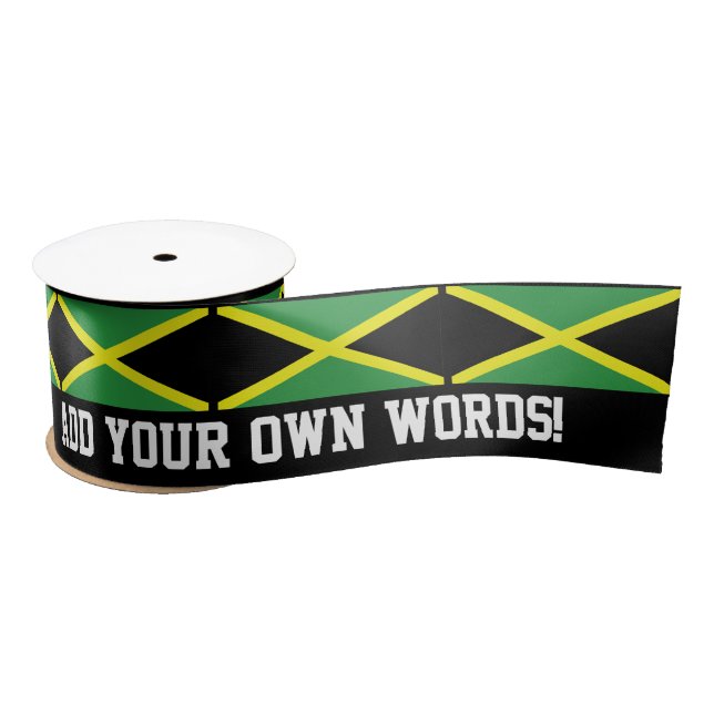 Ruban En Satin Drapeau de la Jamaïque (Bobine)