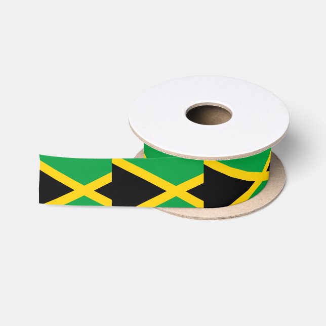 Ruban En Satin Drapeau de la Jamaïque (Bobine)