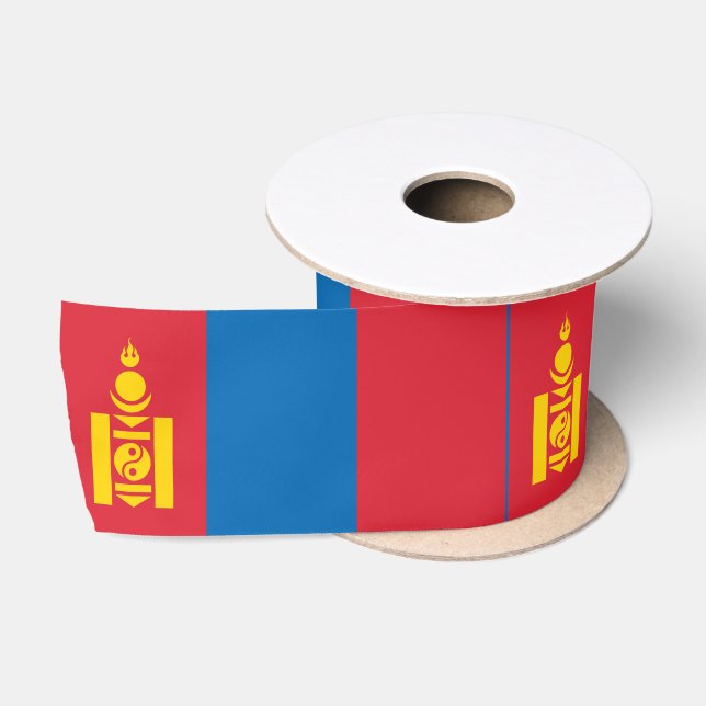 Ruban En Satin Drapeau de la Mongolie (Bobine)